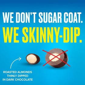 Vegan-friendly Super Dark + Sea Salt SkinnyDipped Minis almonds