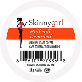 Skinnygirl Arabica half-caf coffee delivers premium flavor with lighter caffeine.
