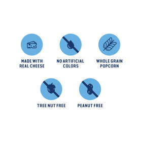 SkinnyPop cheese seasoning close-up showcasing bold cheddar taste