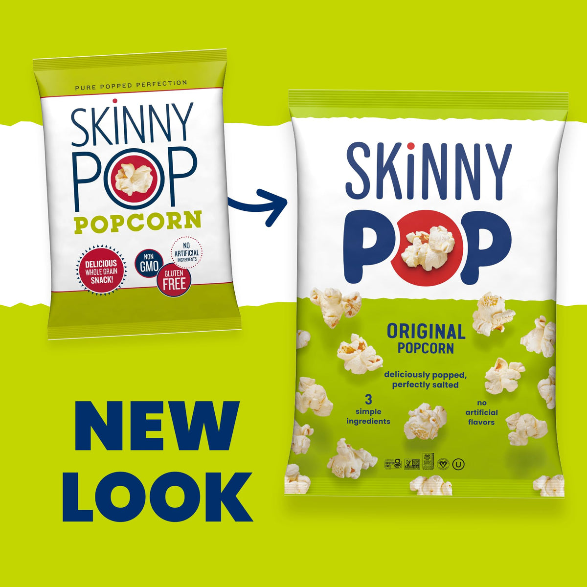 SkinnyPop dairy-free and nut-free label highlighting allergy-friendly snacking