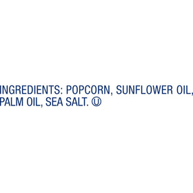 SkinnyPop Sea Salt popcorn on a family snack table.