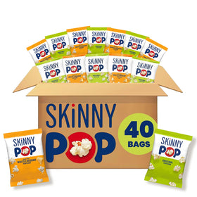 SkinnyPop Original popcorn bag with light, crunchy texture for everyday lunches