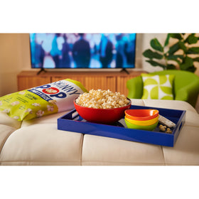 SkinnyPop Original popcorn crisp close-up highlights its light crunch