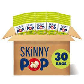 SkinnyPop Original popcorn bags are portable, delivering light, crunchy snacking on the go.