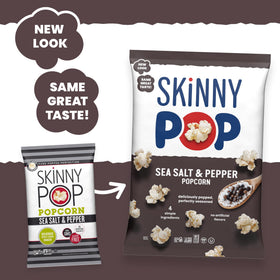 SkinnyPop Sea Salt & Pepper serving bowl; movie night ready.