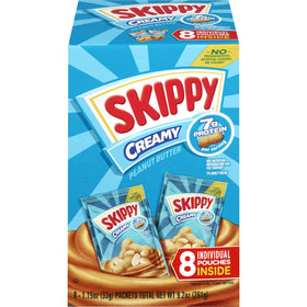 SKIPPY creamy peanut butter squeeze pack for easy on-the-go snack