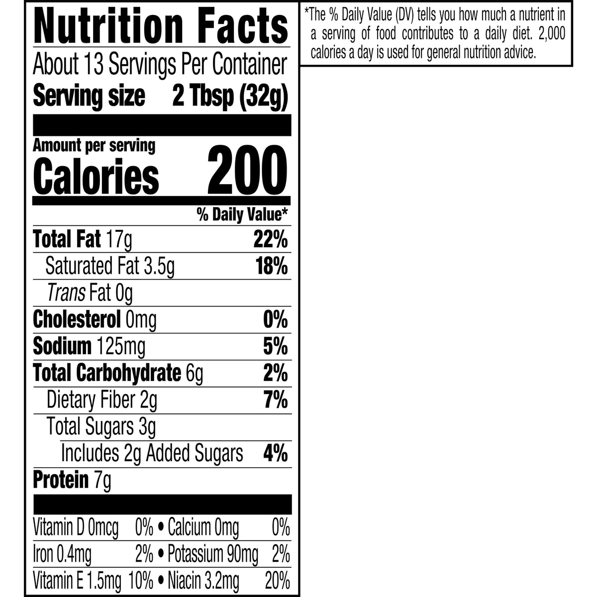 SKIPPY Natural SUPER CHUNK ingredients label emphasizes four simple ingredients.