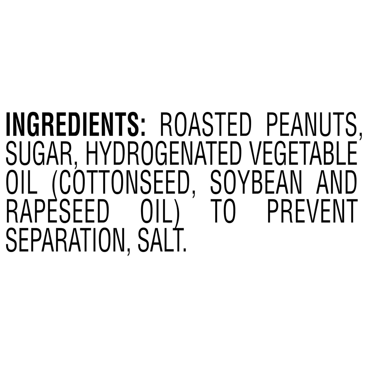 Closeup of SKIPPY label, emphasizing real peanuts and simple ingredients.