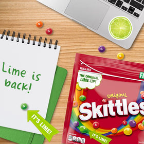 Skittles Original resealable bags keeping freshness between servings