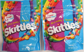Skittles Flavor Mash-Ups Wild Berry and Tropical pack image, perfect to share at gatherings.