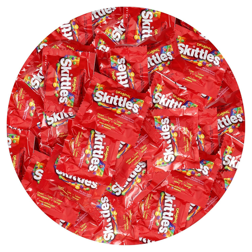 Skittles Fun Size Bags rainbow assortment for sharing at parties