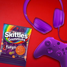 Skittles Gummies Fuego watermelon close-up: refreshing sweetness meets chili warmth.