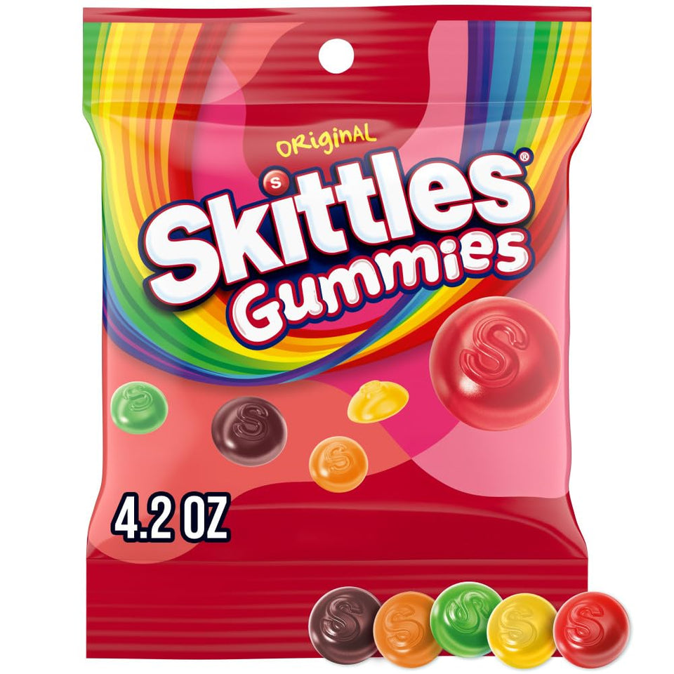 Skittles Gummies Original bulk pack with twelve 4.2 oz bags for sharing