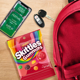 Skittles Gummies Original candy-dish presentation brightens any party