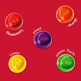 Skittles Gummies Original color close-up showing vivid fruits for a snack upgrade