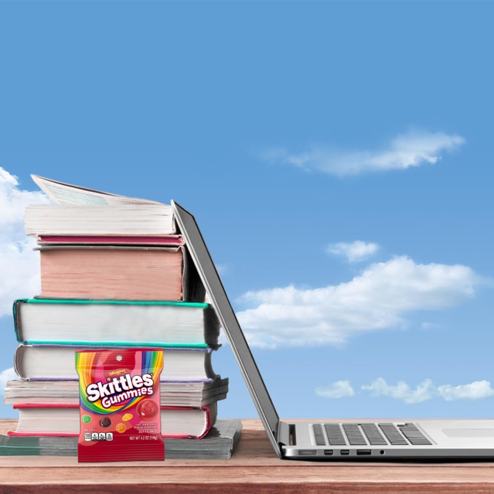 Skittles Gummies Original colorful packs ideal for road trips and travel snacking