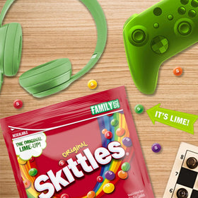 Skittles Original sprinkle into desserts for rainbow toppings