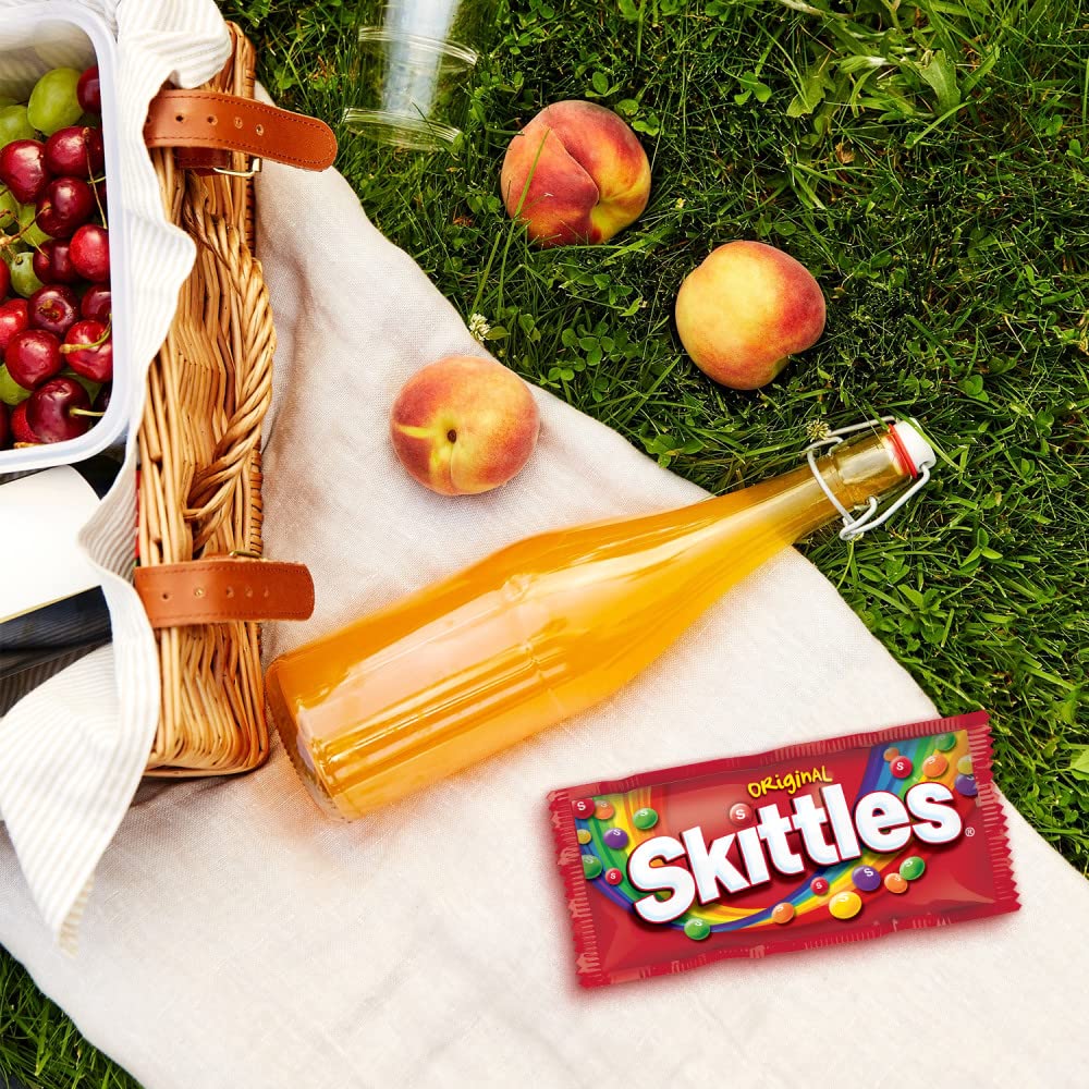 Rainbow colors of SKITTLES in a multicolor collection for bowls and desserts.