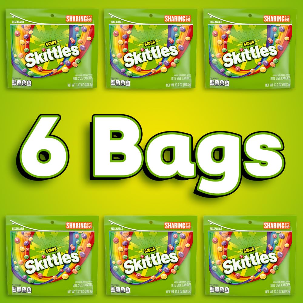 Skittles Sour Chewy Candy game night snack, perfect for friends