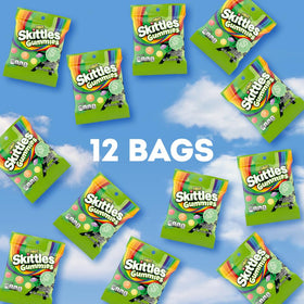 Skittles Sour Gummies on-the-go treat with chewy texture.