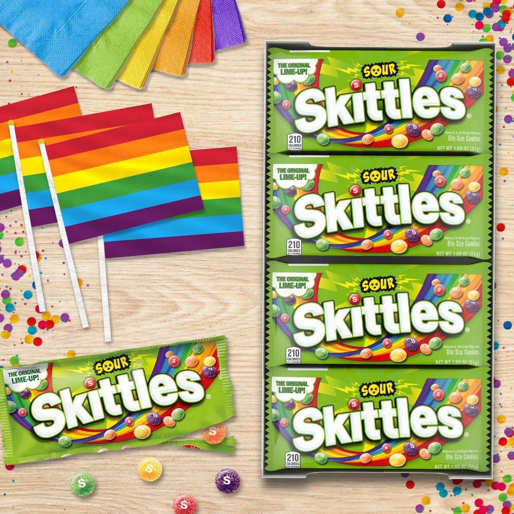 Skittles Sours ideal for movie nights and gatherings as a snack option.