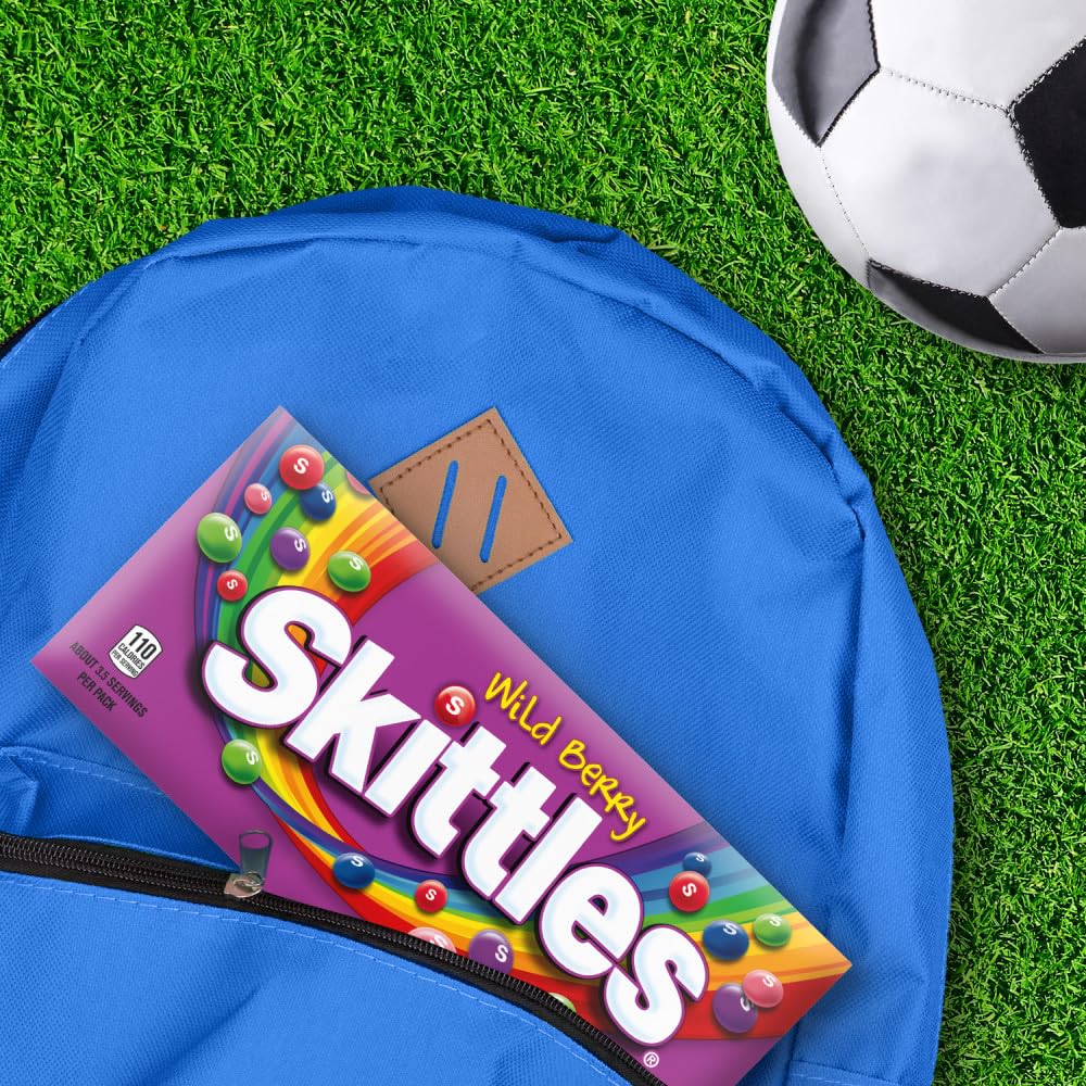 Use Skittles as dessert topping for a playful berry touch