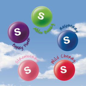 Wild Berry flavors from Skittles in a mixed palette of bites