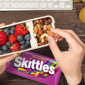 Skittles Wild Berry display perfect for game nights and movie marathons.