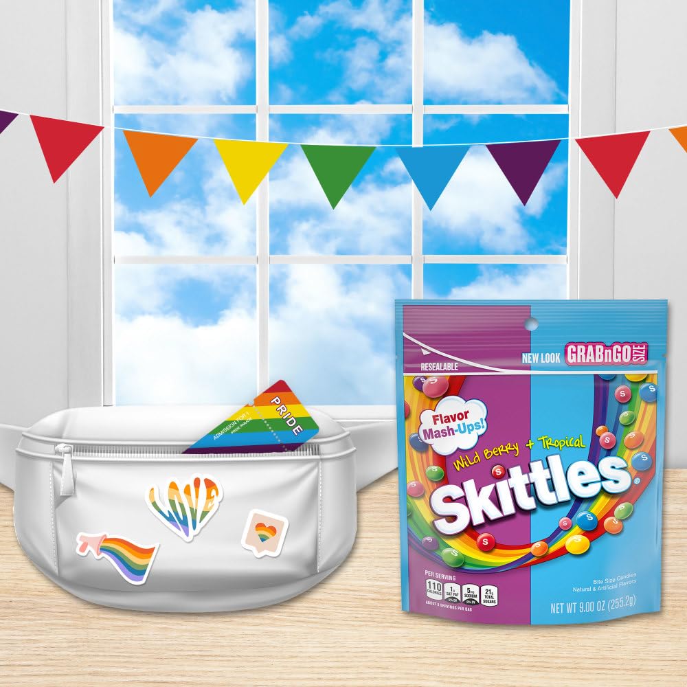 Bulk box of Skittles shows convenient multi-pack for events and gifting.