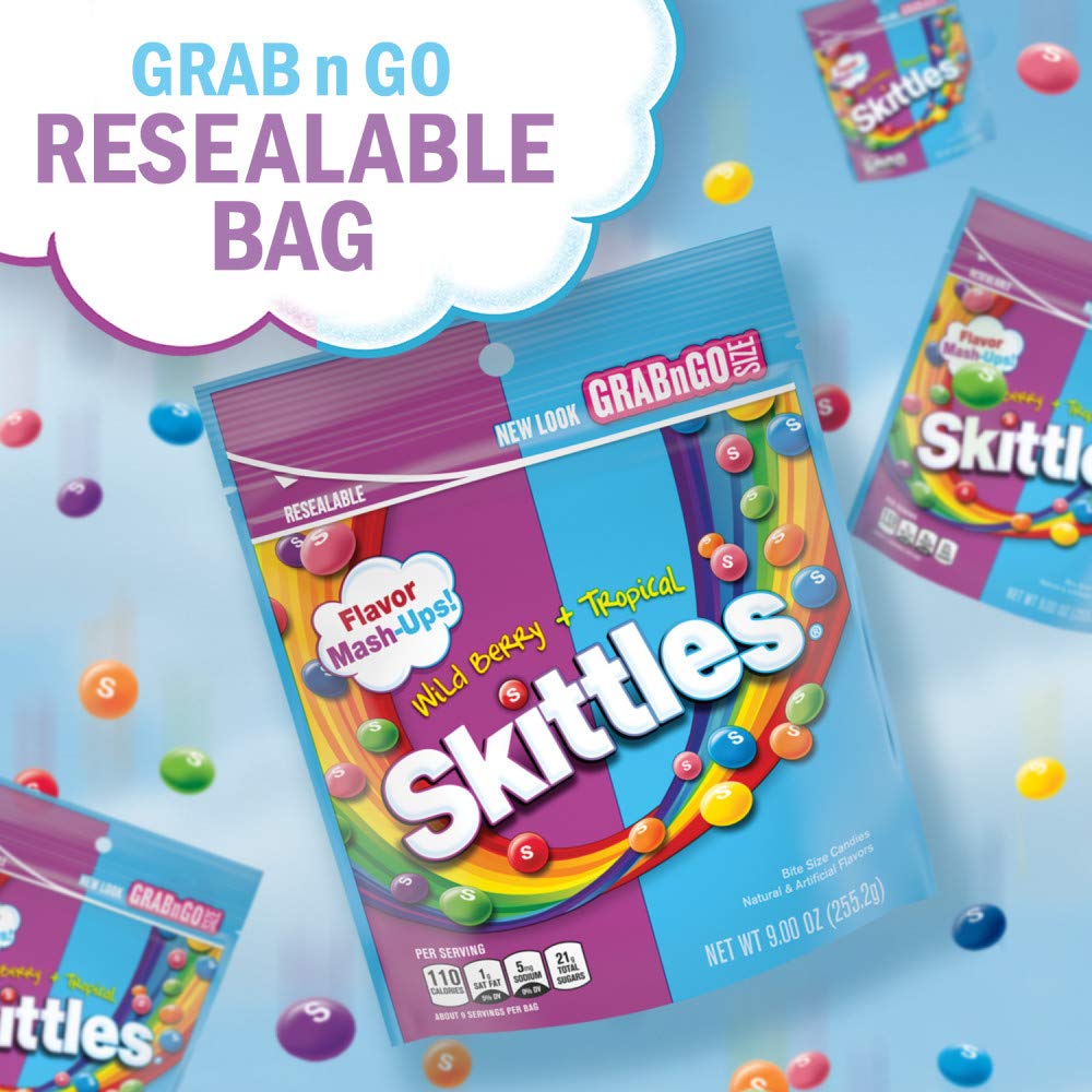 Colorful Skittles serving bowl scene for easy party display and sharing.