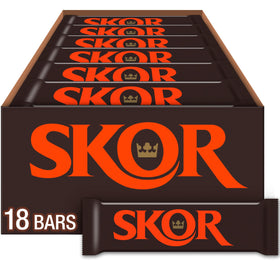 SKOR box of 18 crisp butter toffee and chocolate bars for sharing
