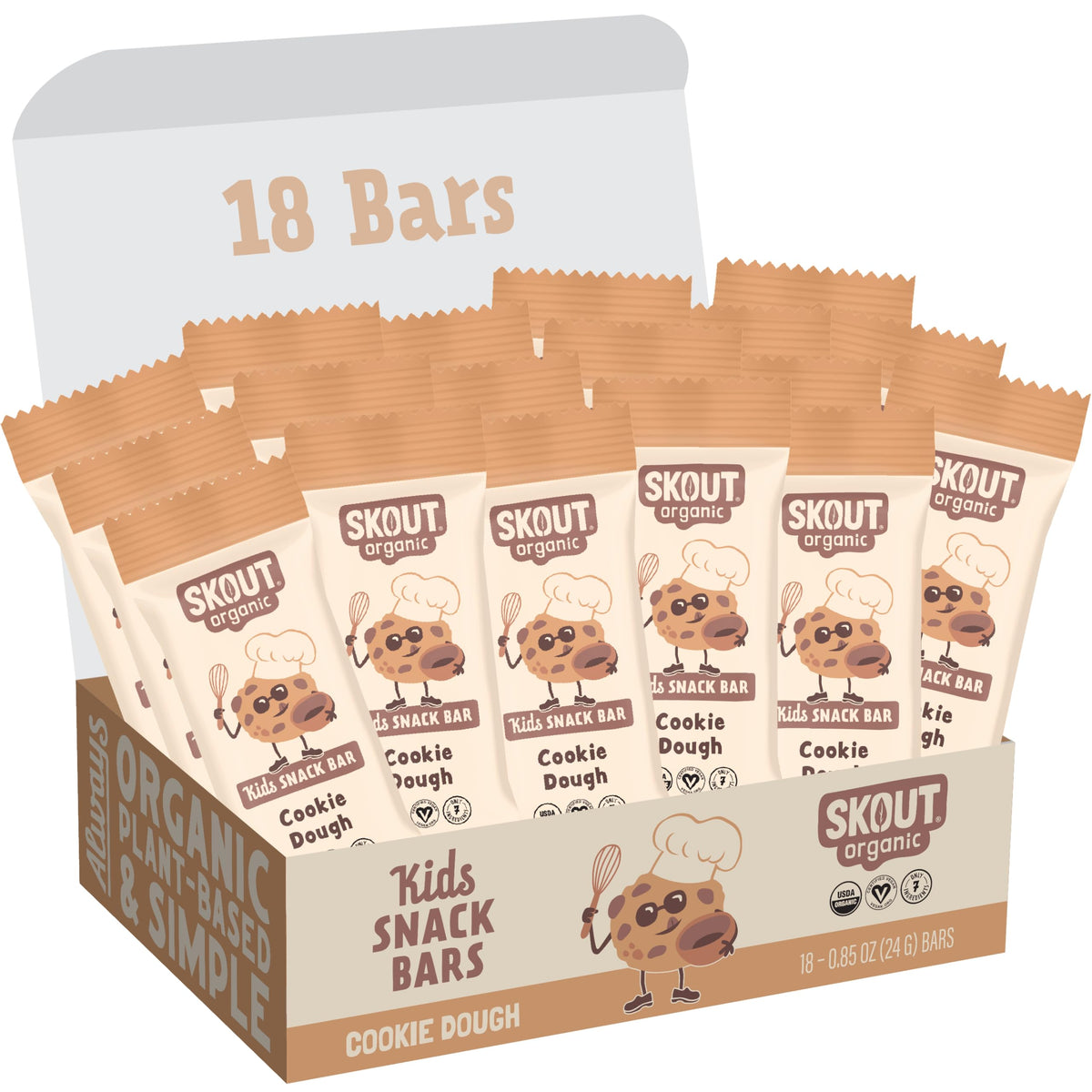 Skout Organic Cookie Dough Bars pack for school lunches and on-the-go snacking.