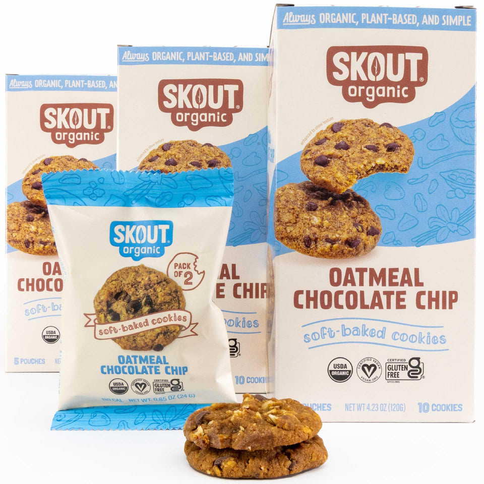 Skout organic soft baked cookies double chocolate - rich flavor for a quick indulgence.