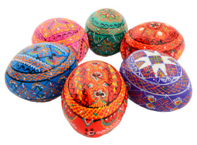 SKRRYNYA pysanky egg artwork featuring symbolic life and spring motifs