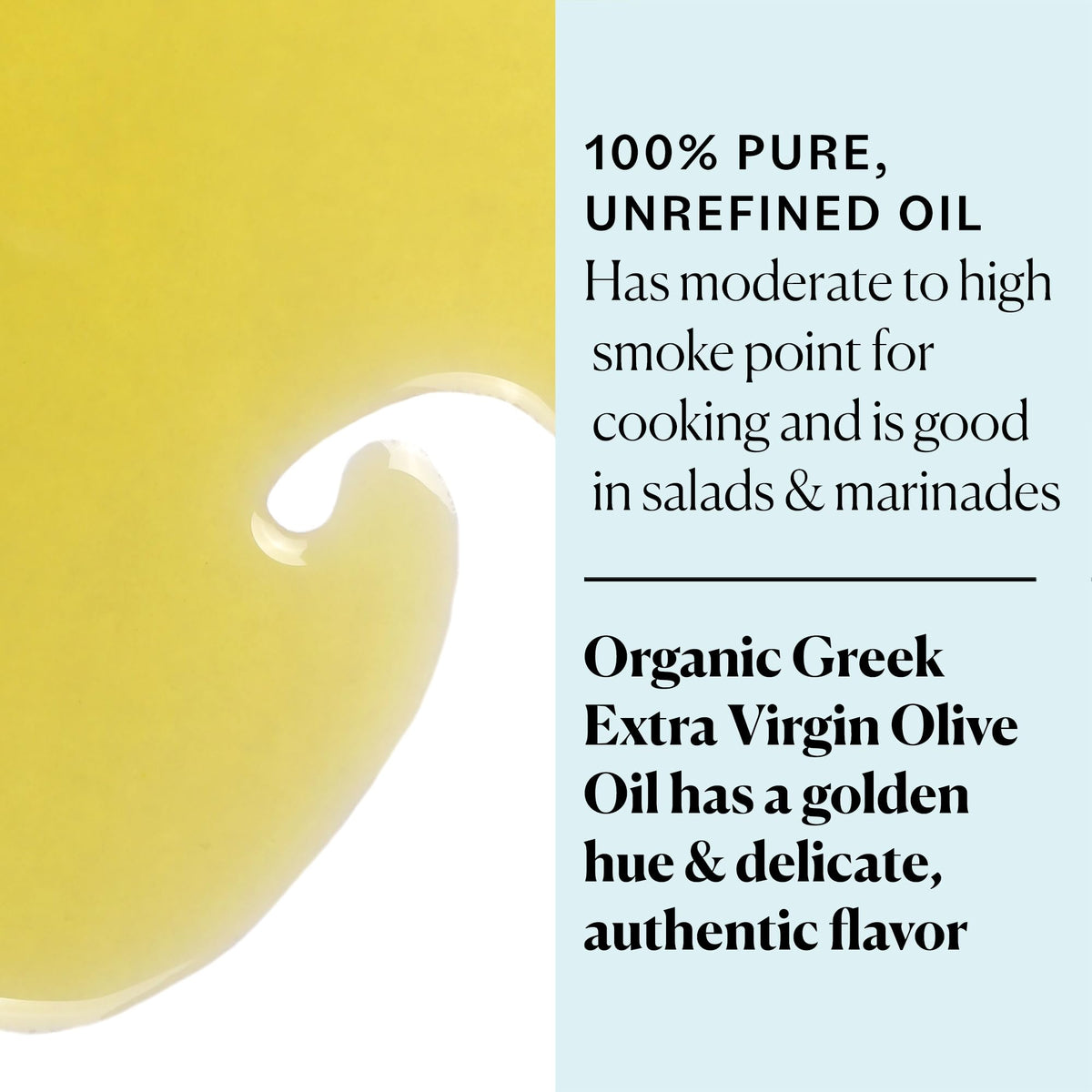 Sky Organics Organic Extra Virgin Olive Oil pour reveals smooth texture ideal for dressings