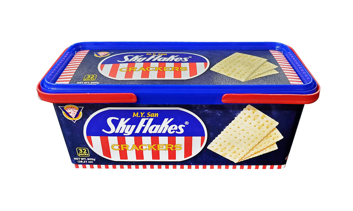 SkyFlakes crackers with cheese, a simple snack idea.