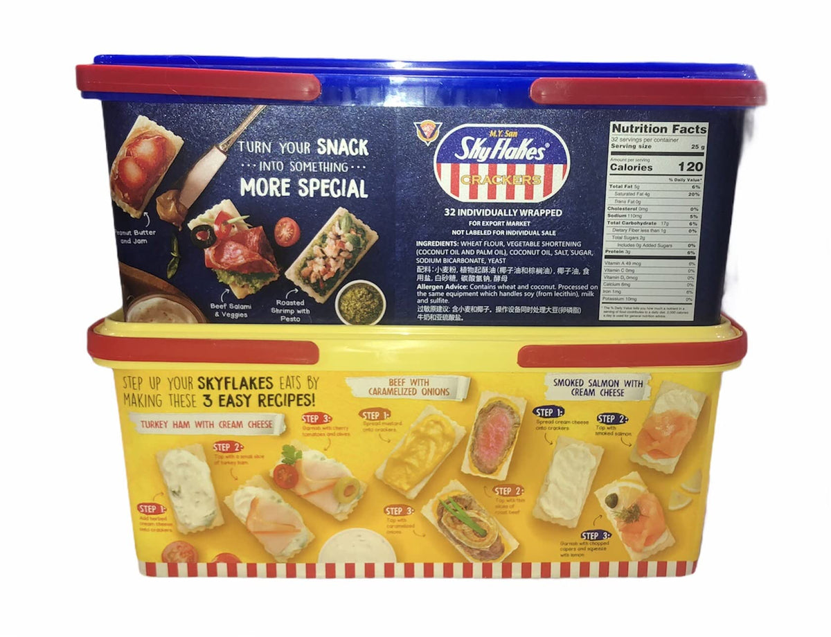 Skyflakes garlic cracker close-up, bold aroma and bite.