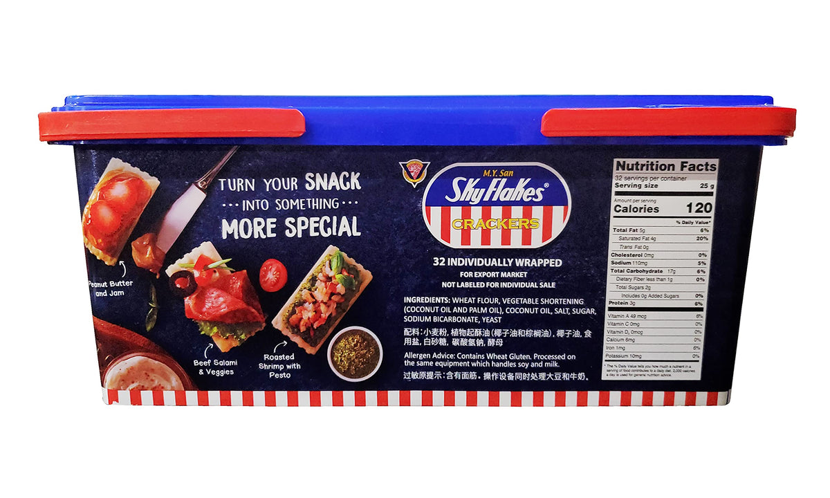 SkyFlakes crackers in a lunchbox, perfect for kids' snacks.