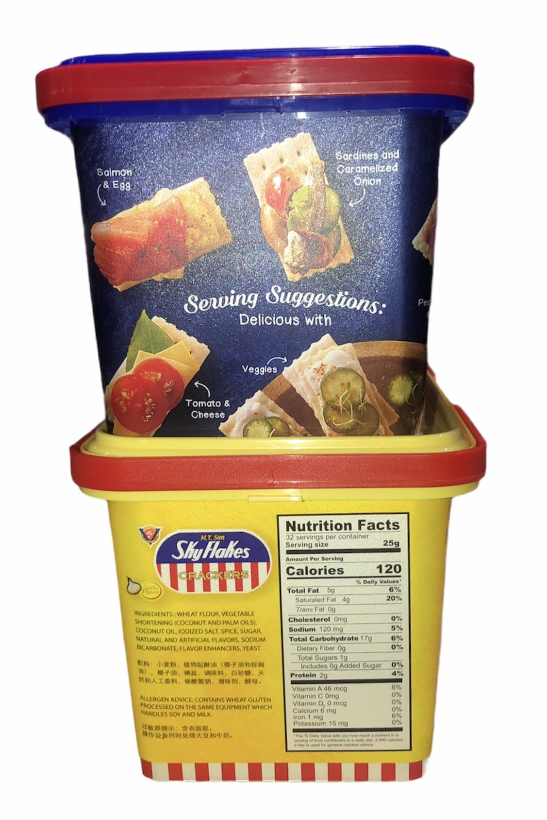 Skyflakes two boxes on display, convenient pantry staple.