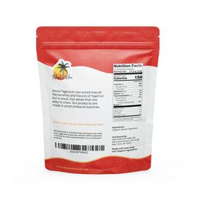 Skyland Kitchen Organic Sliced Tigernuts 12oz – close-up of thin, crisp tiger-nut wafers.