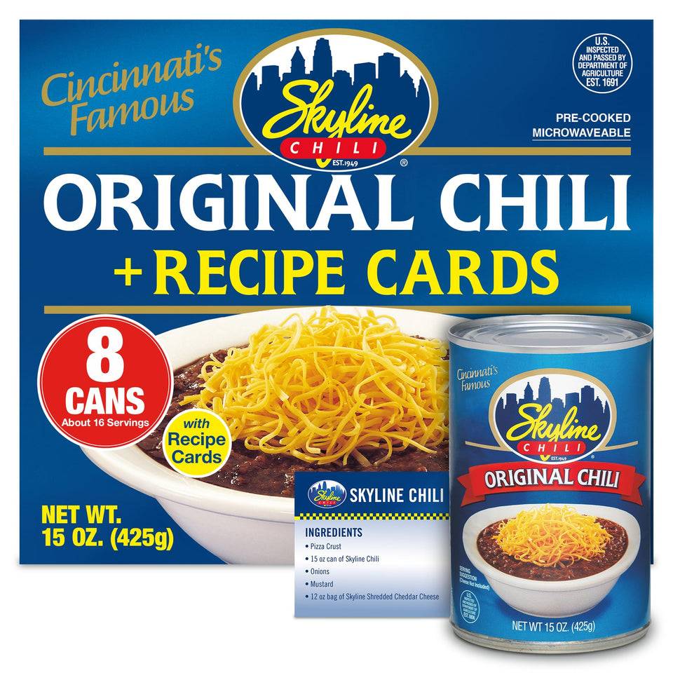 Skyline Chili 15 oz can hero shot, ready for quick weeknight meals.