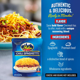 Skyline Chili on hot dogs offers a Cheese Coney topping option.