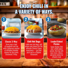 Skyline Chili dip-ready recipe card for easy entertaining.