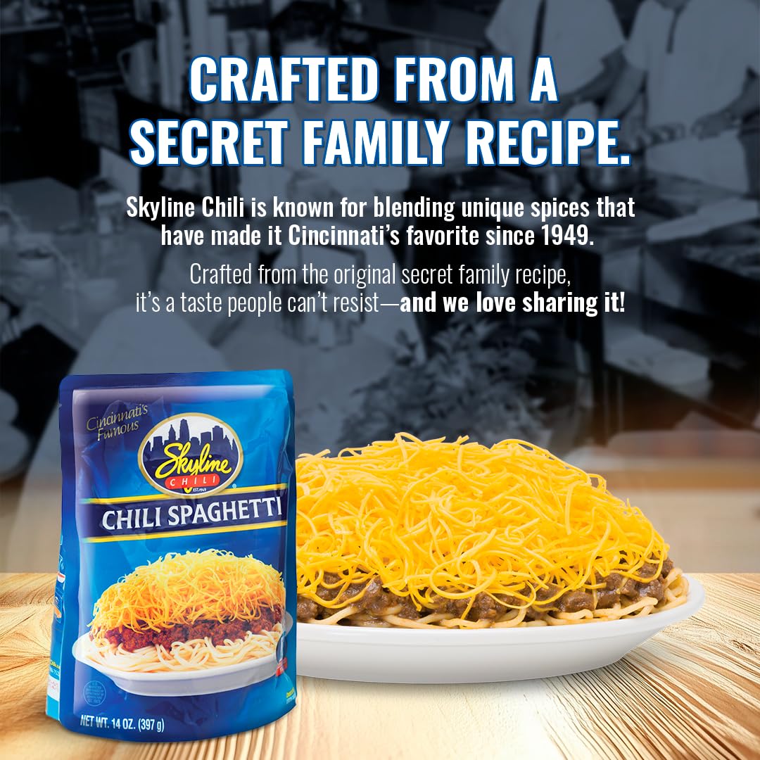 Skyline Chili heritage dating back to 1949 adds trusted tradition.