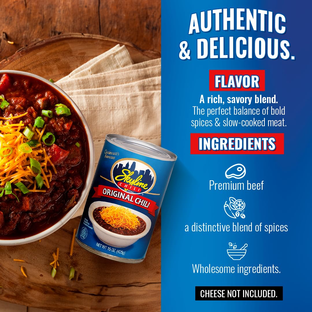 Skyline Chili on hot dogs with coney sauce as topping idea.
