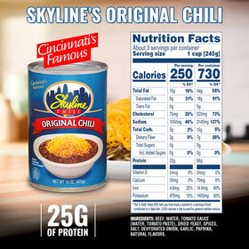 Skyline Chili served with nachos for shareable bites.