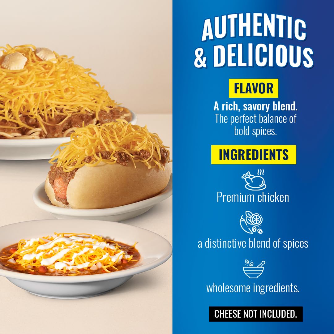 Skyline hot sauce pour spout highlights medium kick for toppings.