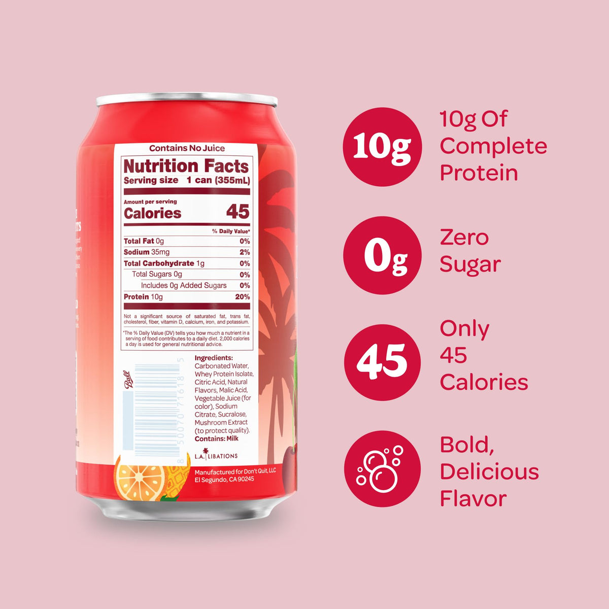 SkyPop Protein Soda pouring into a glass offers a convenient post-workout refresh.