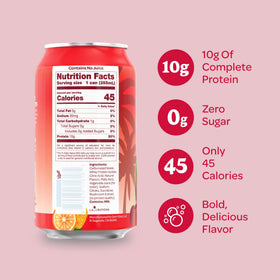 SkyPop Protein Soda pouring into a glass offers a convenient post-workout refresh.