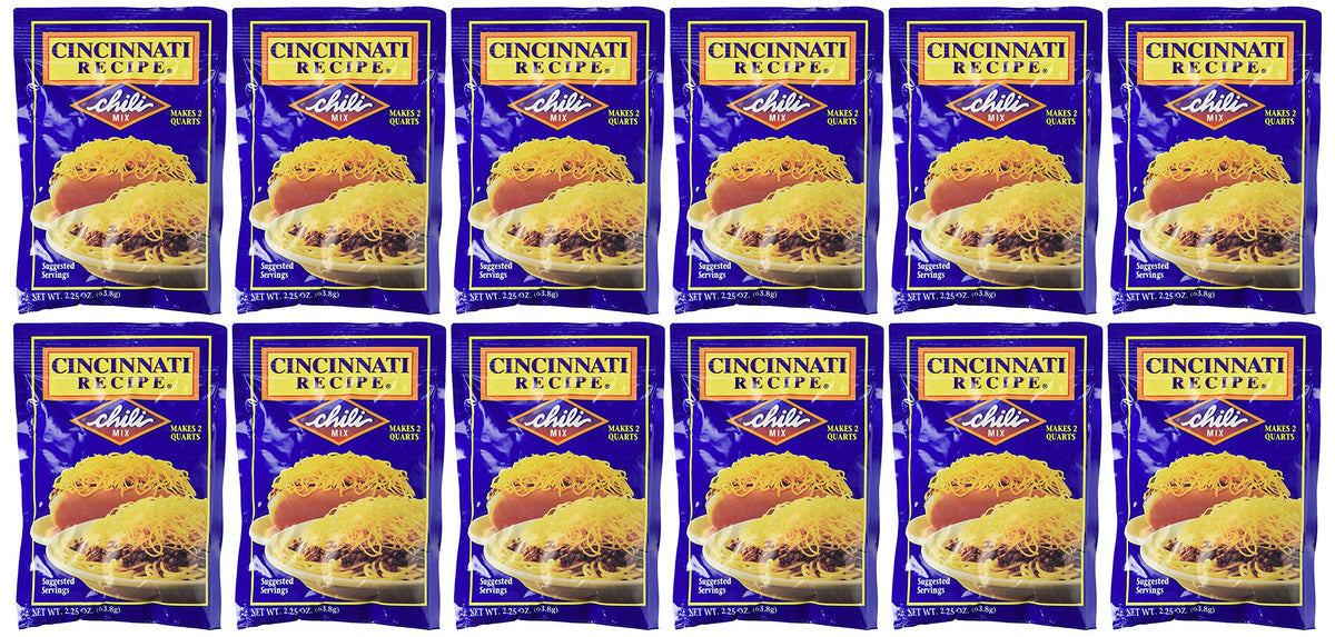 Skytime Cincinnati Chili Mix 12-pack: ready-to-use spice blend for easy weeknight chili.